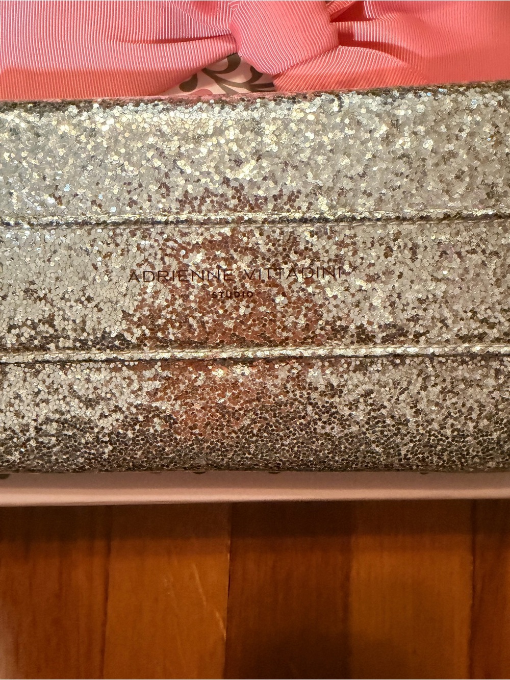 Adrienne Vittadini Silver Glitter Wallet